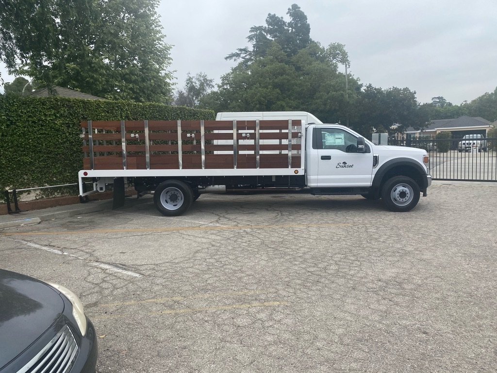 Sunset stake bed truck